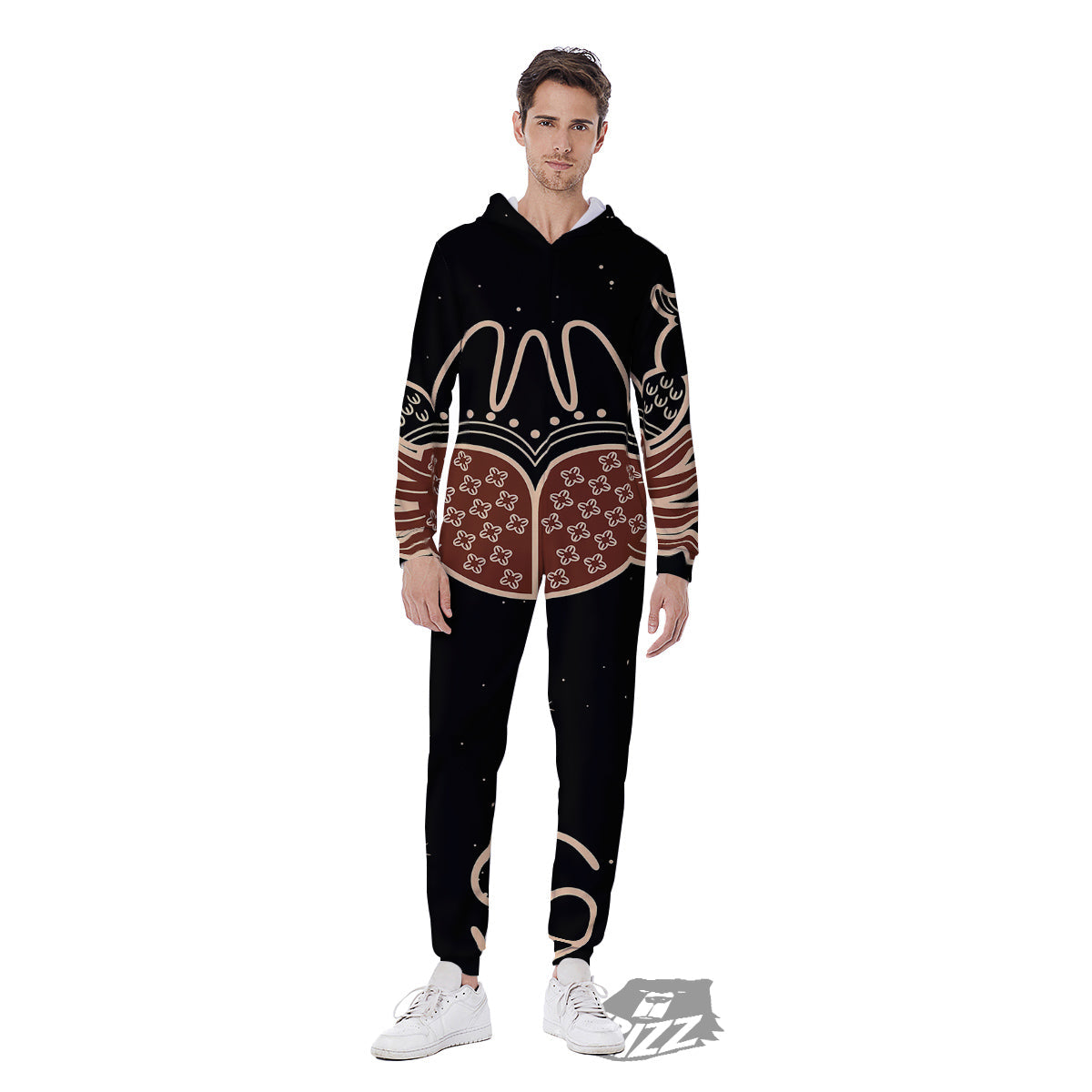 Cancer Constellation Print Men's Jumpsuit-grizzshop