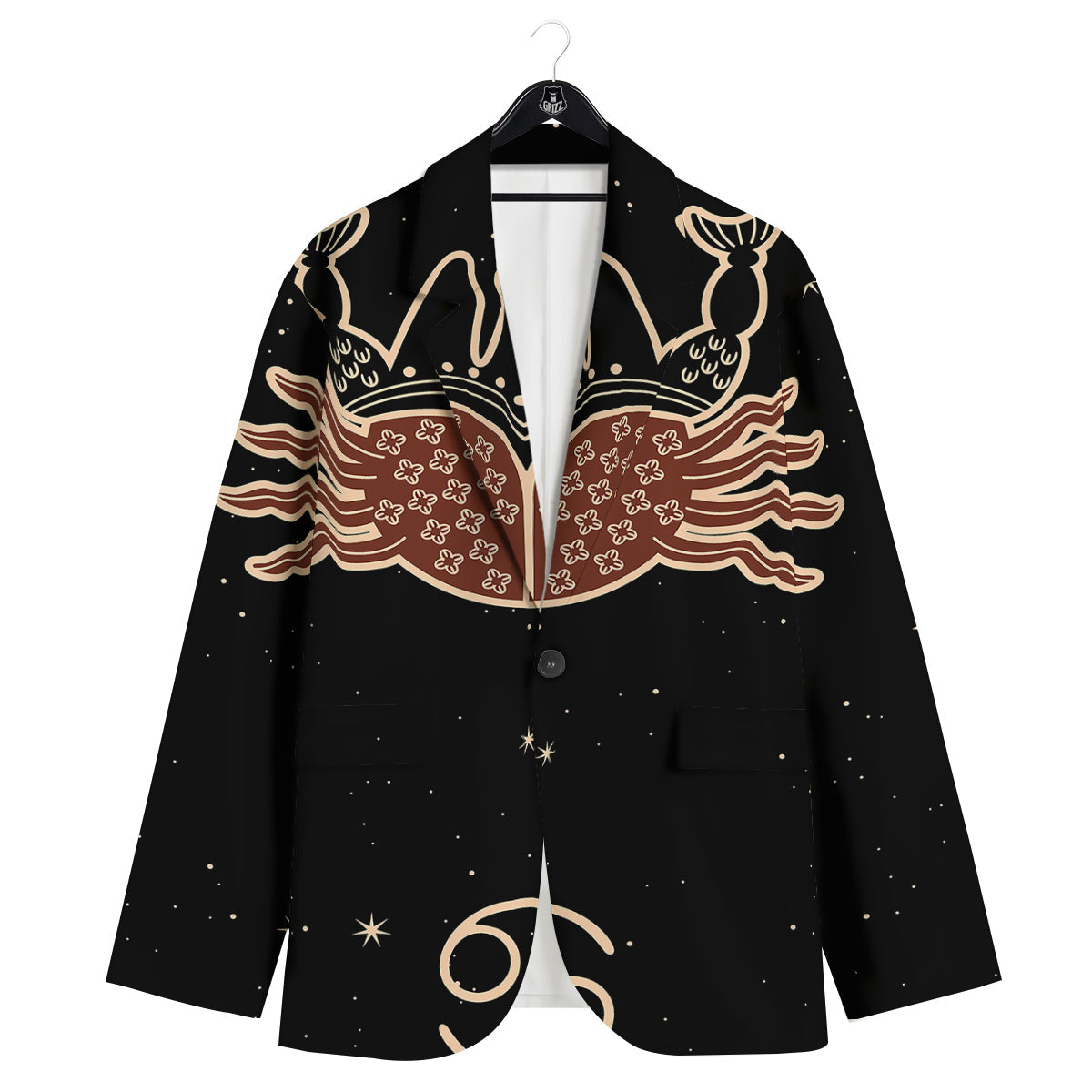 Cancer Constellation Print Men's Sport Coat-grizzshop