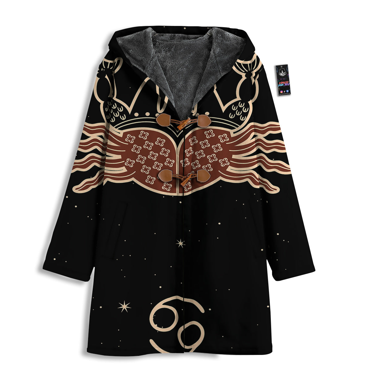 Cancer Constellation Print Men's Windbreaker Jacket-grizzshop