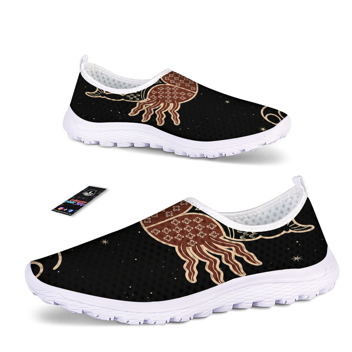 Cancer Constellation Print Nurse Shoes-grizzshop