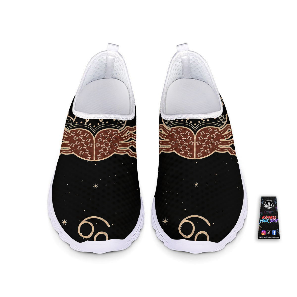 Cancer Constellation Print Nurse Shoes-grizzshop
