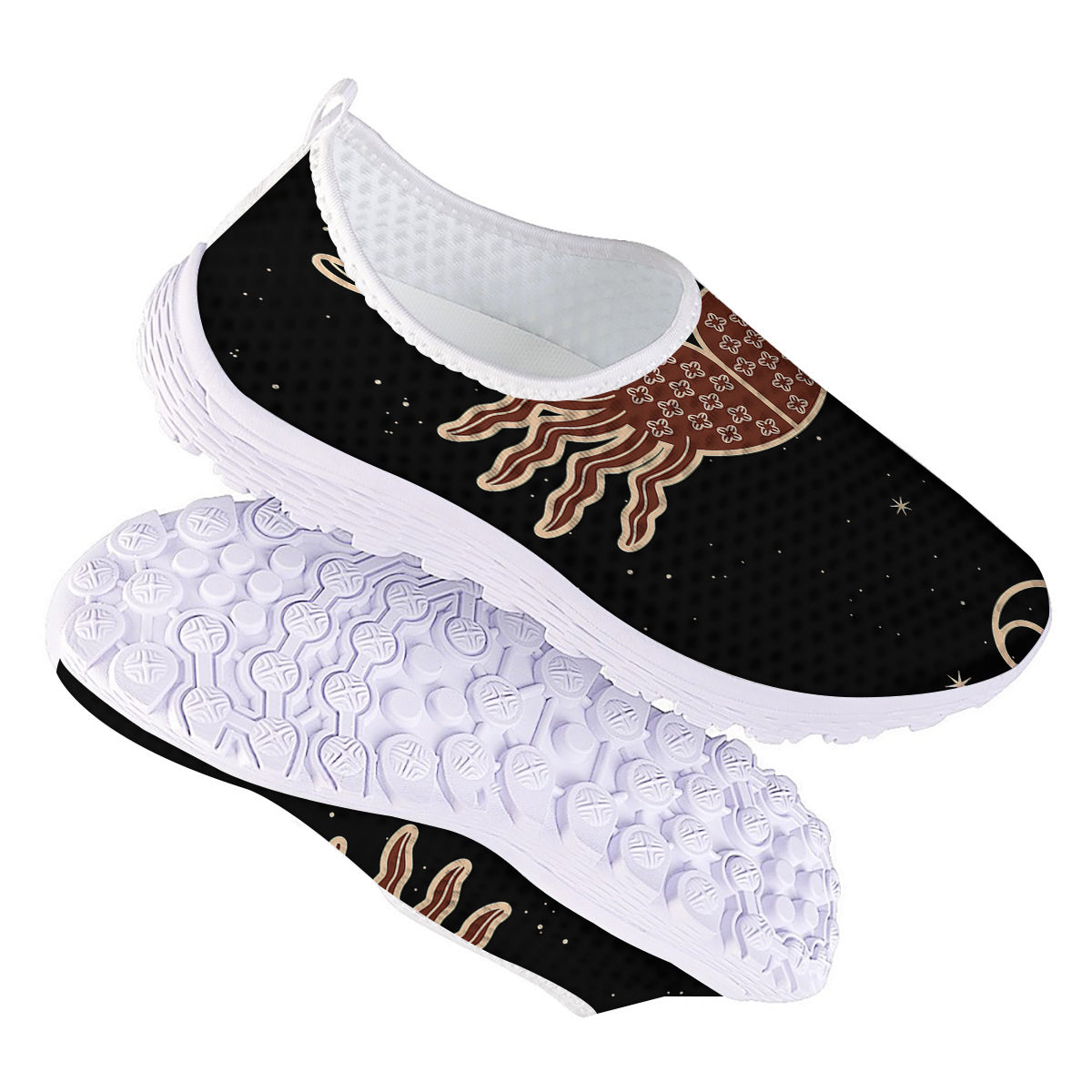 Cancer Constellation Print Nurse Shoes-grizzshop