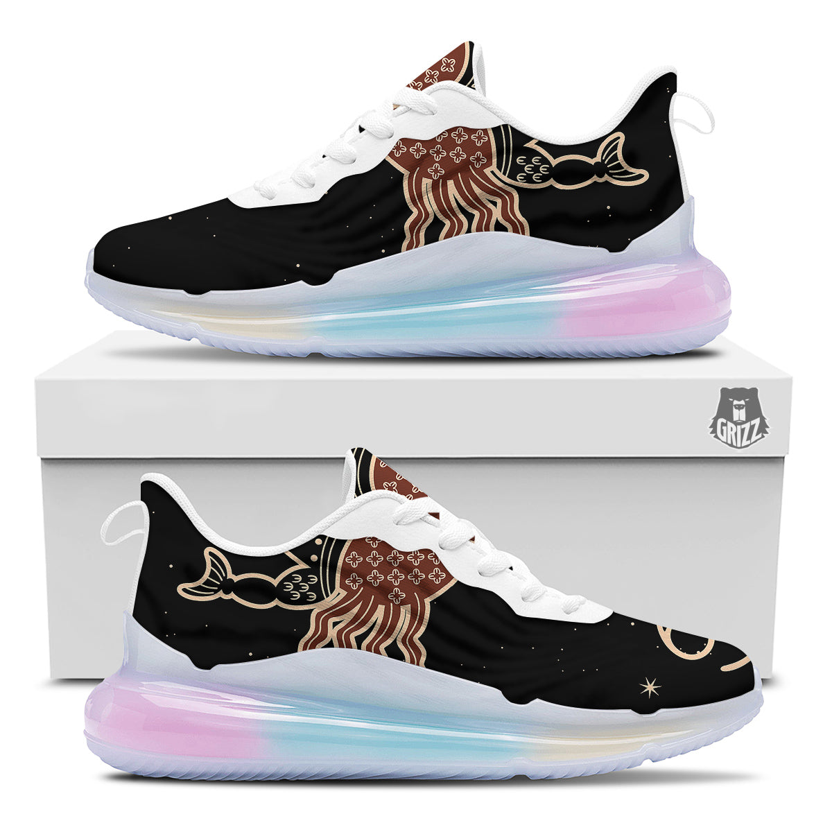 Cancer Constellation Print Running Sneakers-grizzshop