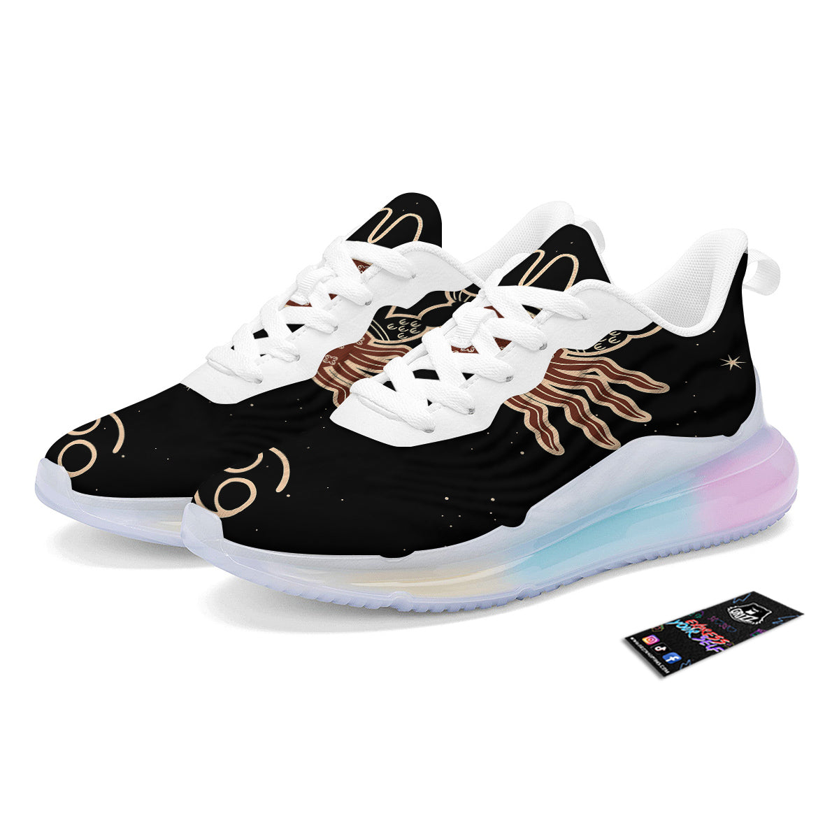 Cancer Constellation Print Running Sneakers-grizzshop