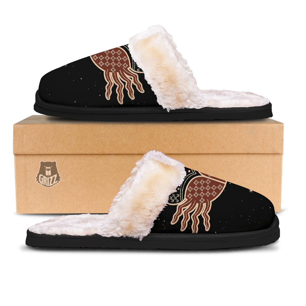 Cancer Constellation Print Slippers-grizzshop