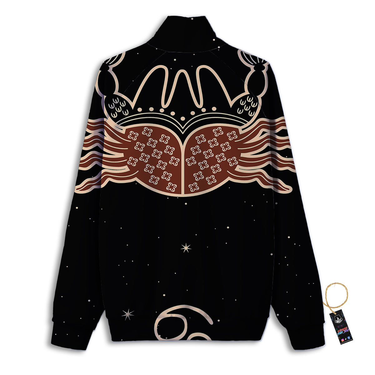 Cancer Constellation Print Track Jacket-grizzshop