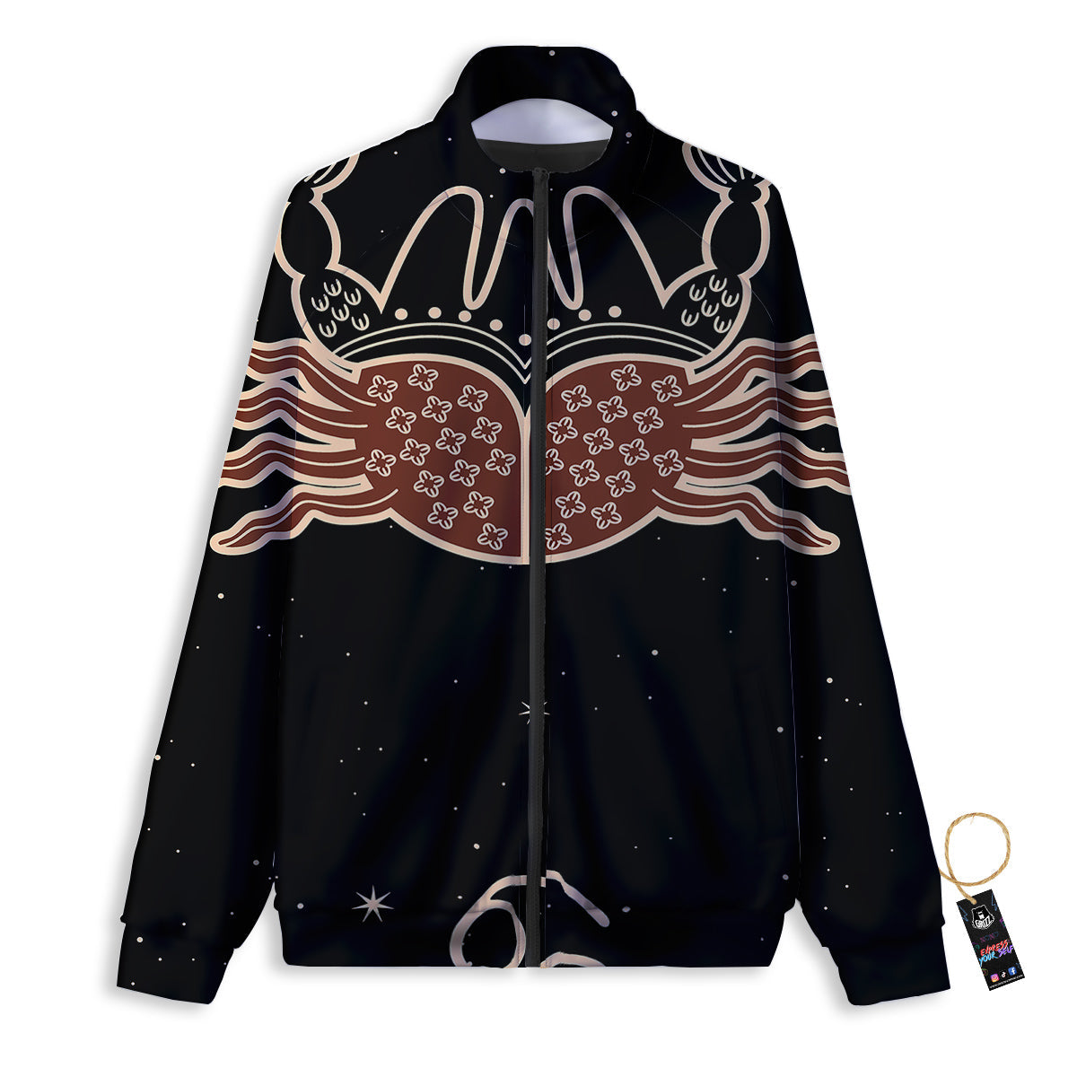 Cancer Constellation Print Track Jacket-grizzshop
