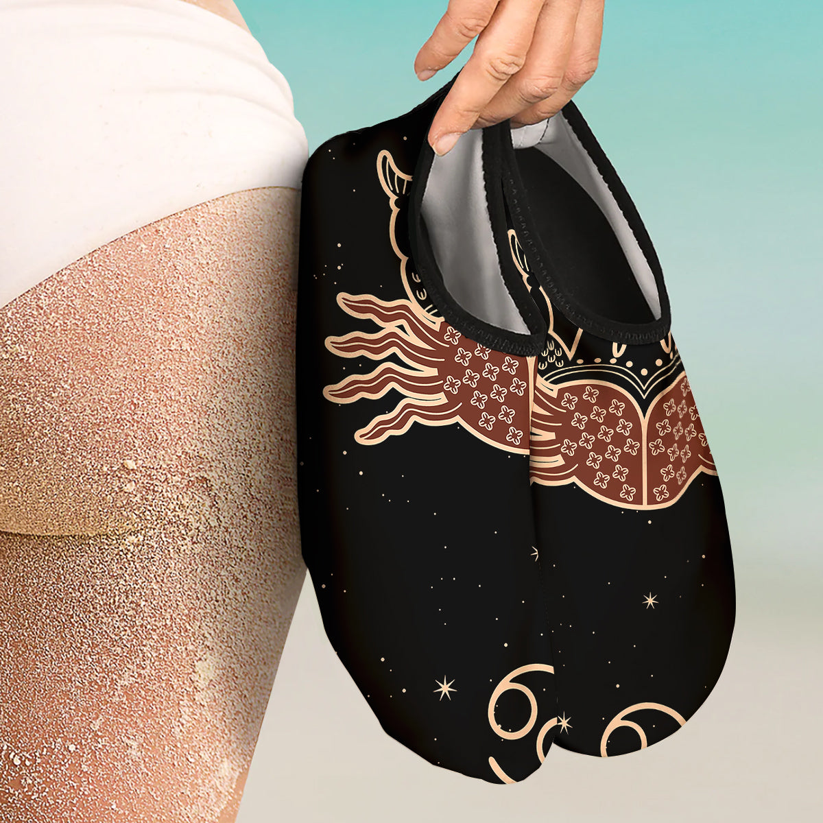 Cancer Constellation Print Water Shoes-grizzshop