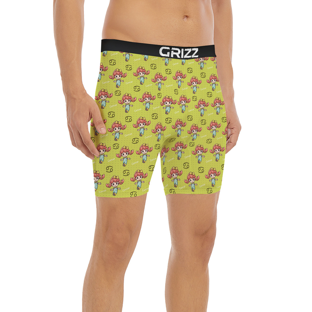Cancer Cute Cartoon Print Pattern Boxer Briefs-grizzshop
