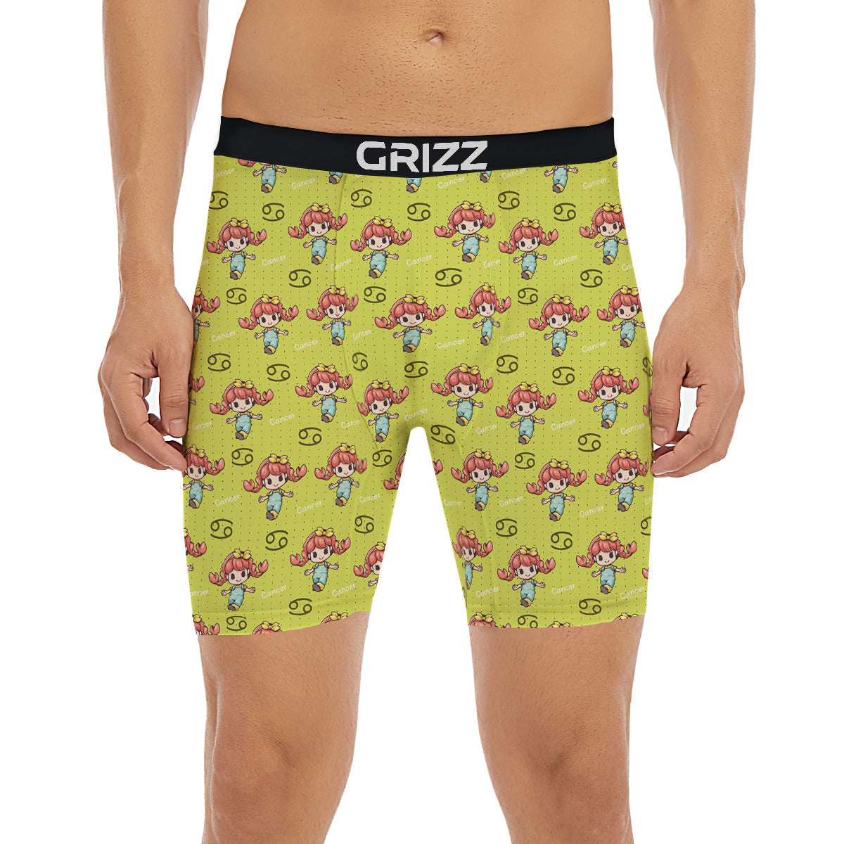 Cancer Cute Cartoon Print Pattern Boxer Briefs-grizzshop