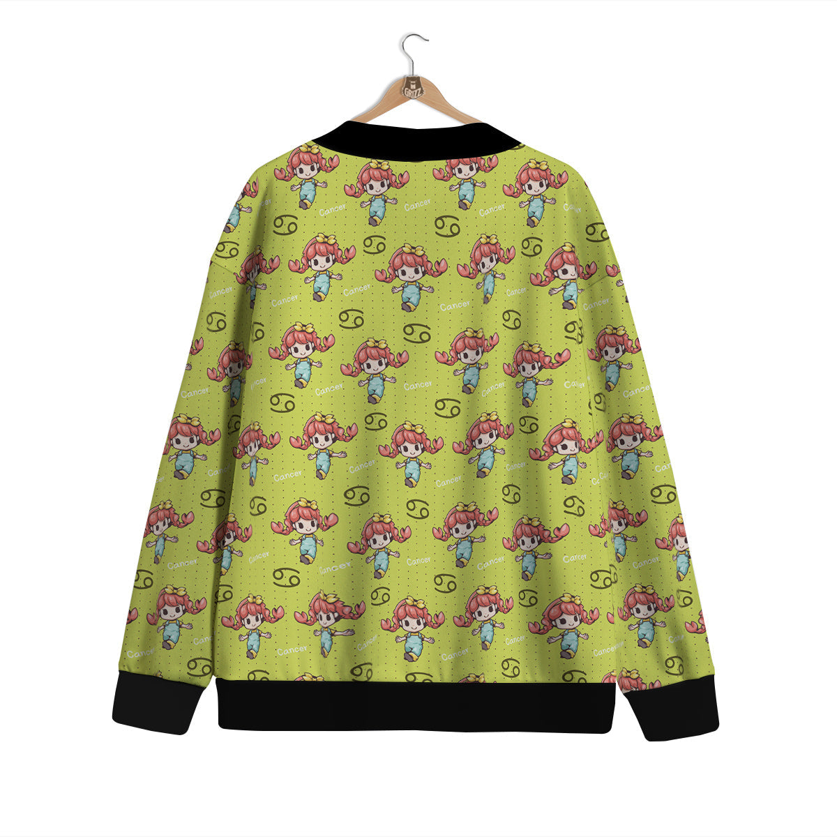 Cancer Cute Cartoon Print Pattern Cardigan-grizzshop