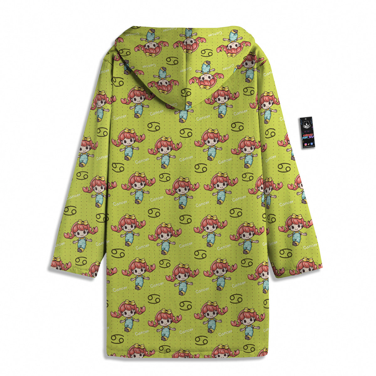 Cancer Cute Cartoon Print Pattern Men's Windbreaker Jacket-grizzshop