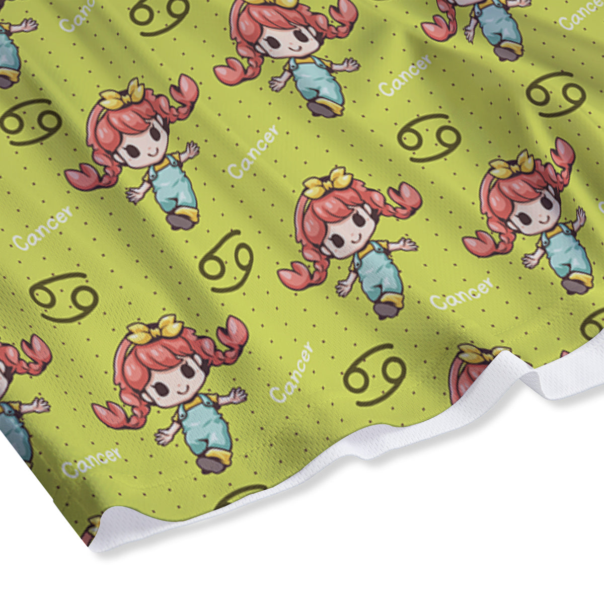 Cancer Cute Cartoon Print Pattern Mesh Shorts