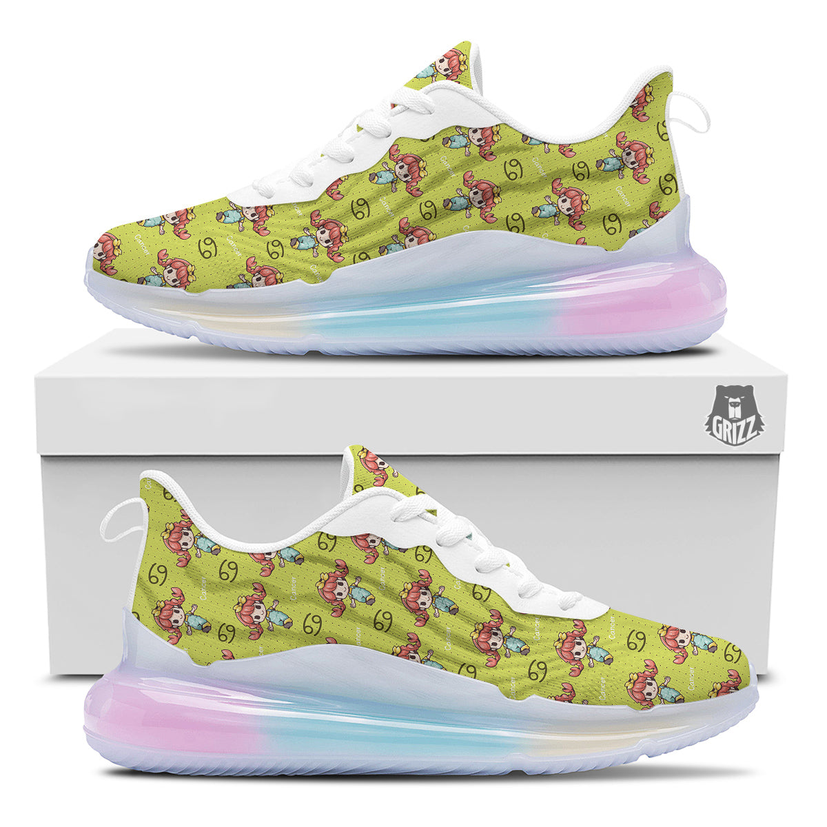 Cancer Cute Cartoon Print Pattern Running Sneakers-grizzshop