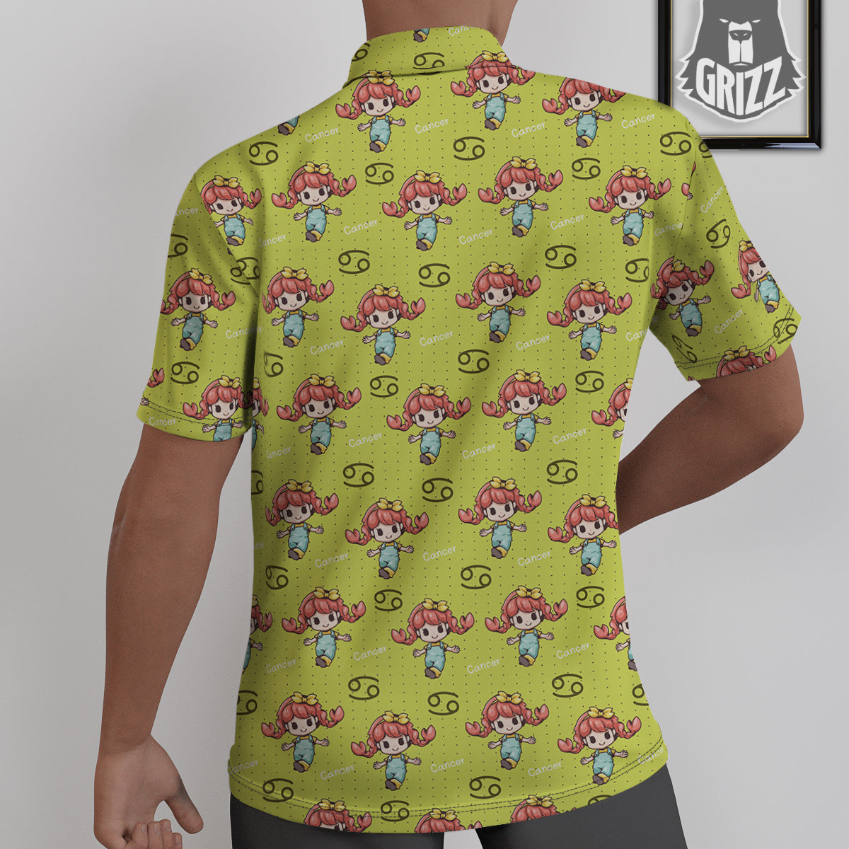 Cancer Cute Cartoon Print Pattern Untucked Shirts-grizzshop