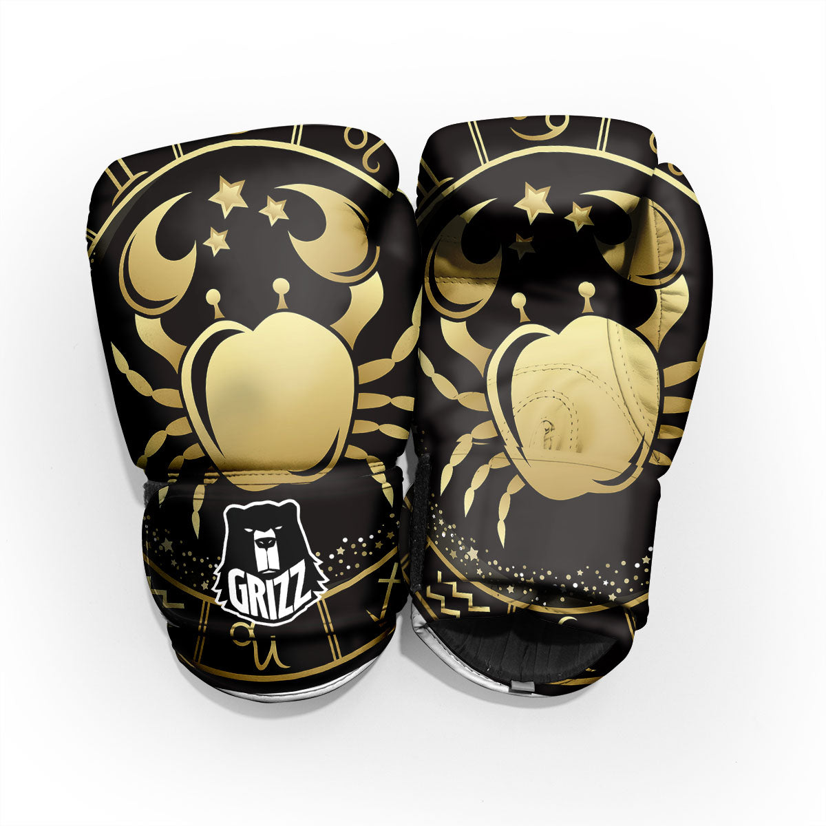 Cancer Sign Black And Gold Print Pro Boxing Glove