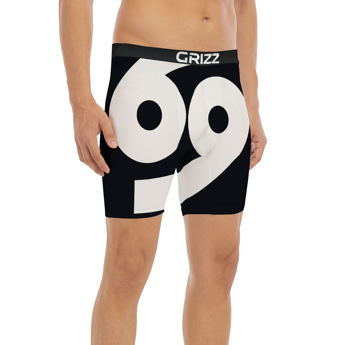 Cancer Sign White And Black Print Boxer Briefs-grizzshop