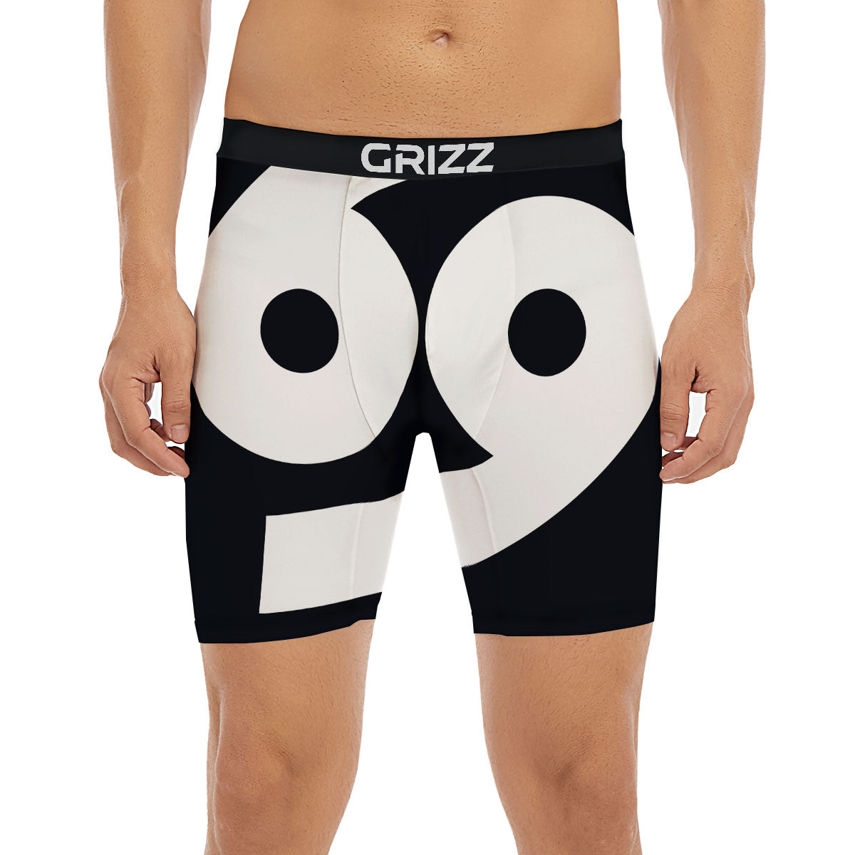 Cancer Sign White And Black Print Boxer Briefs-grizzshop