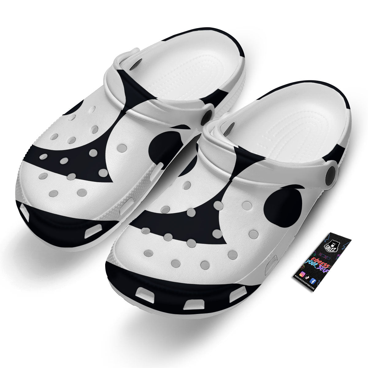 Cancer Sign White And Black Print Clog-grizzshop