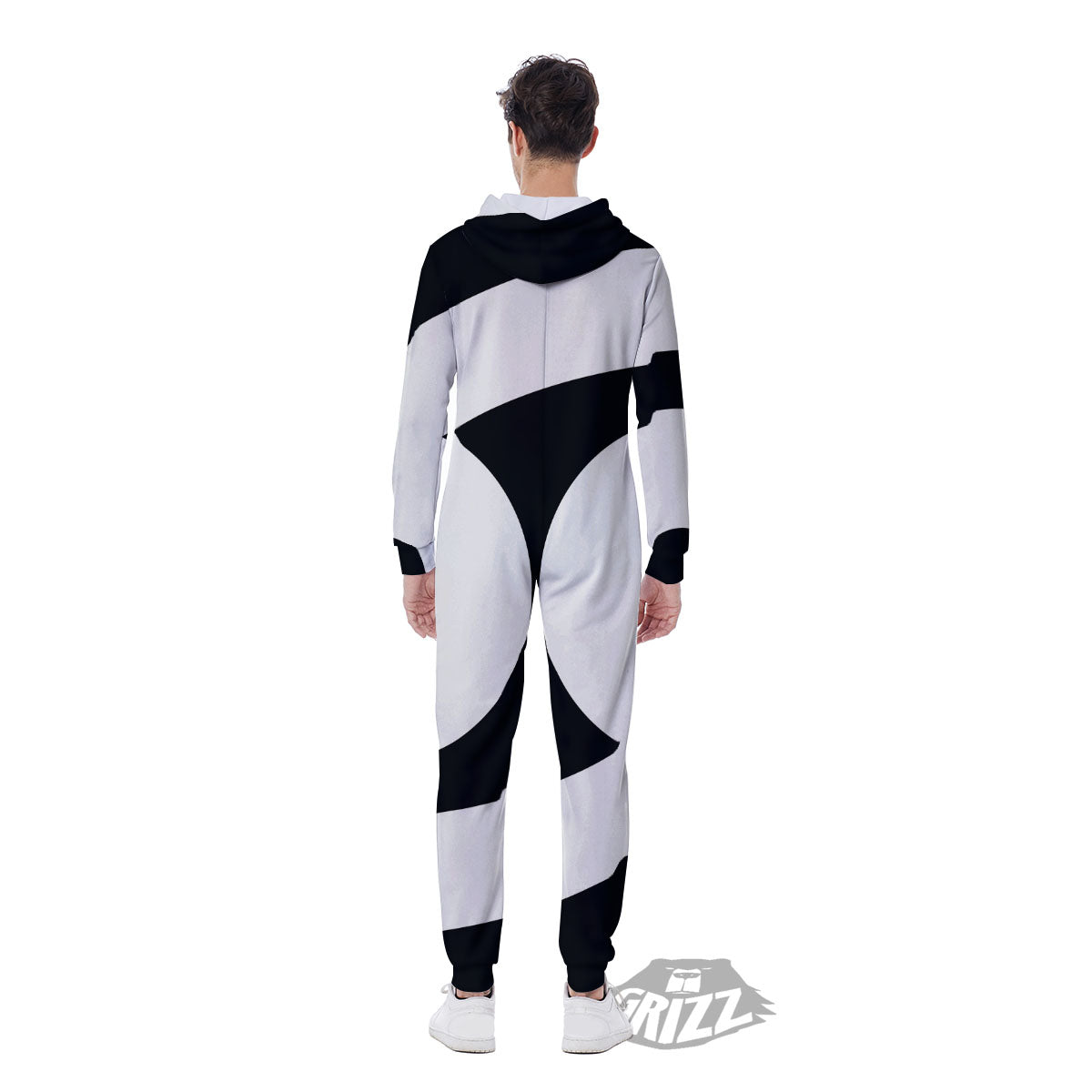Cancer Sign White And Black Print Men's Jumpsuit-grizzshop