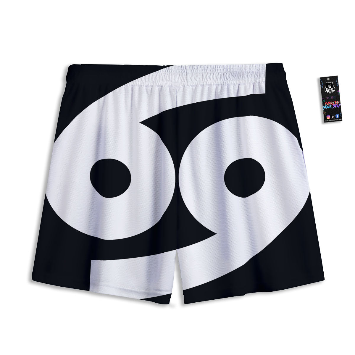 Denim Jeans Dark Blue Print Mesh Shorts