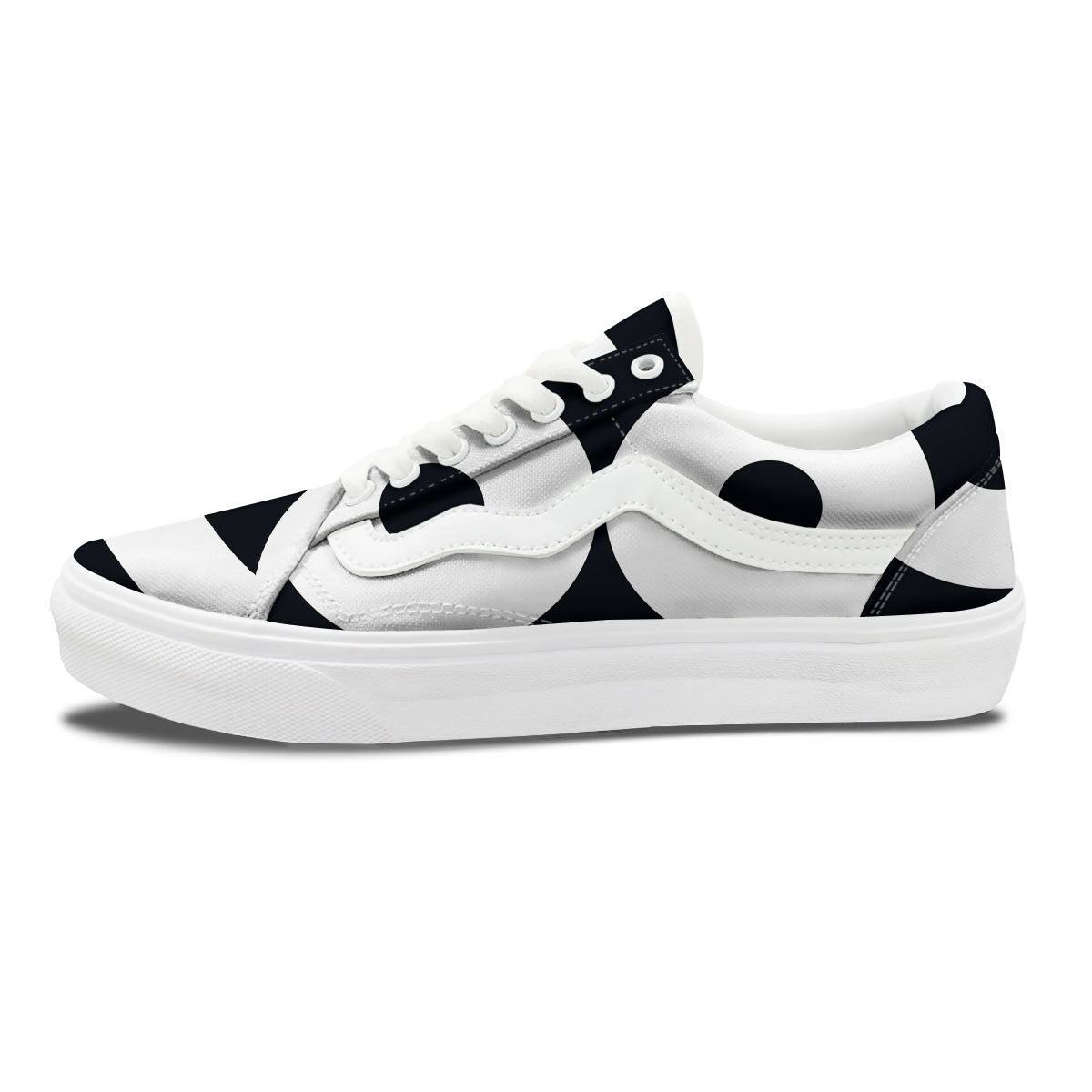 Cancer Sign White And Black Print Skate Shoes-grizzshop