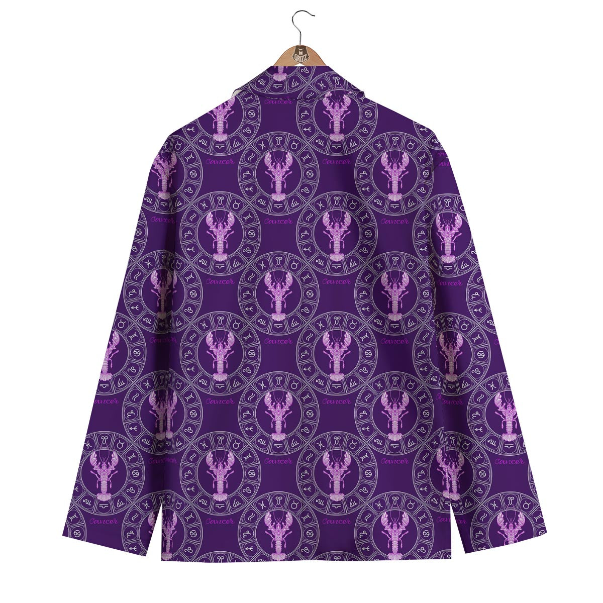 Cancer Zodiac Pattern Print Men's Blazer-grizzshop