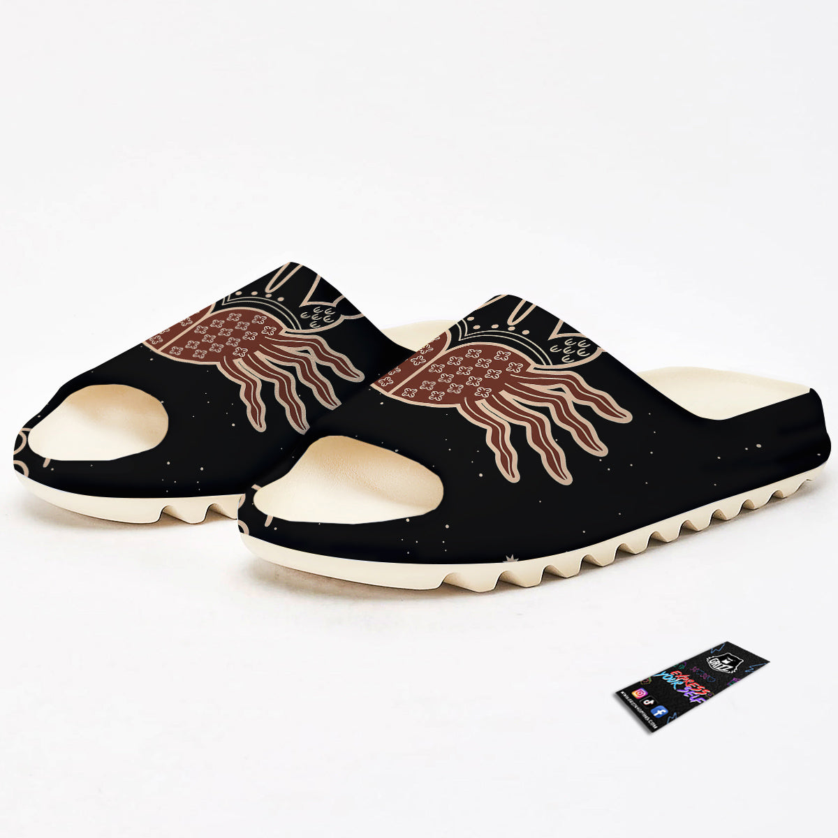 Cancer Constellation Print Sandals-grizzshop