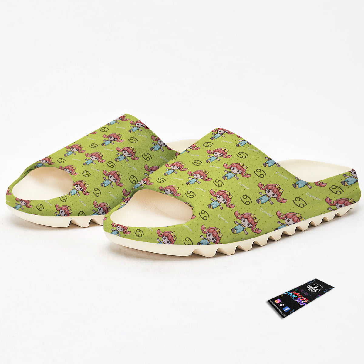 Cancer Cute Cartoon Print Pattern Sandals-grizzshop