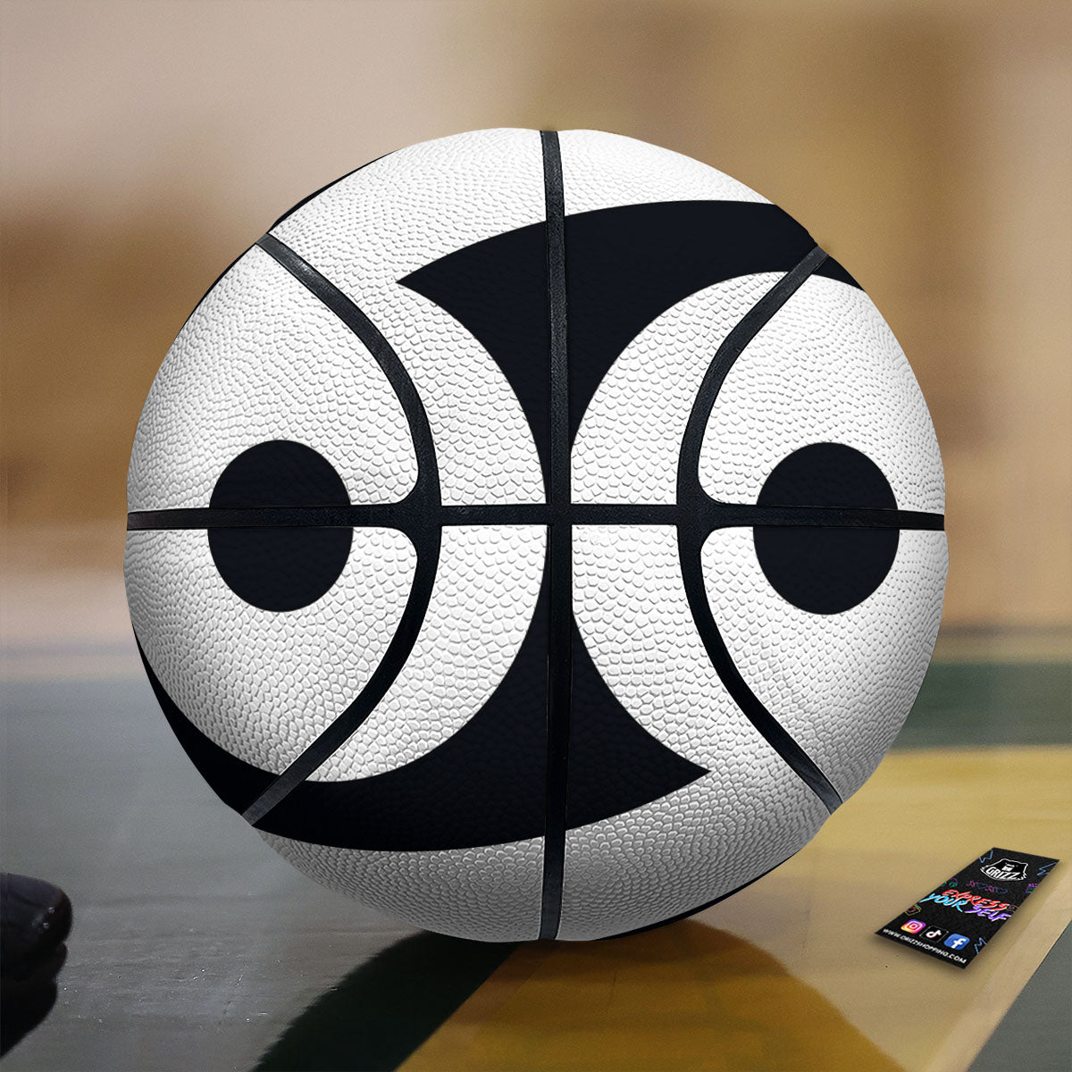 Cancer Sign White And Black Print Basketball