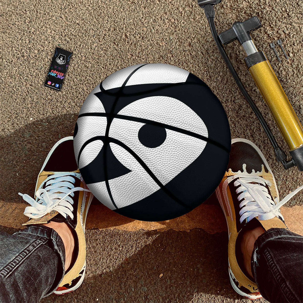 Cancer Sign White And Black Print Basketball