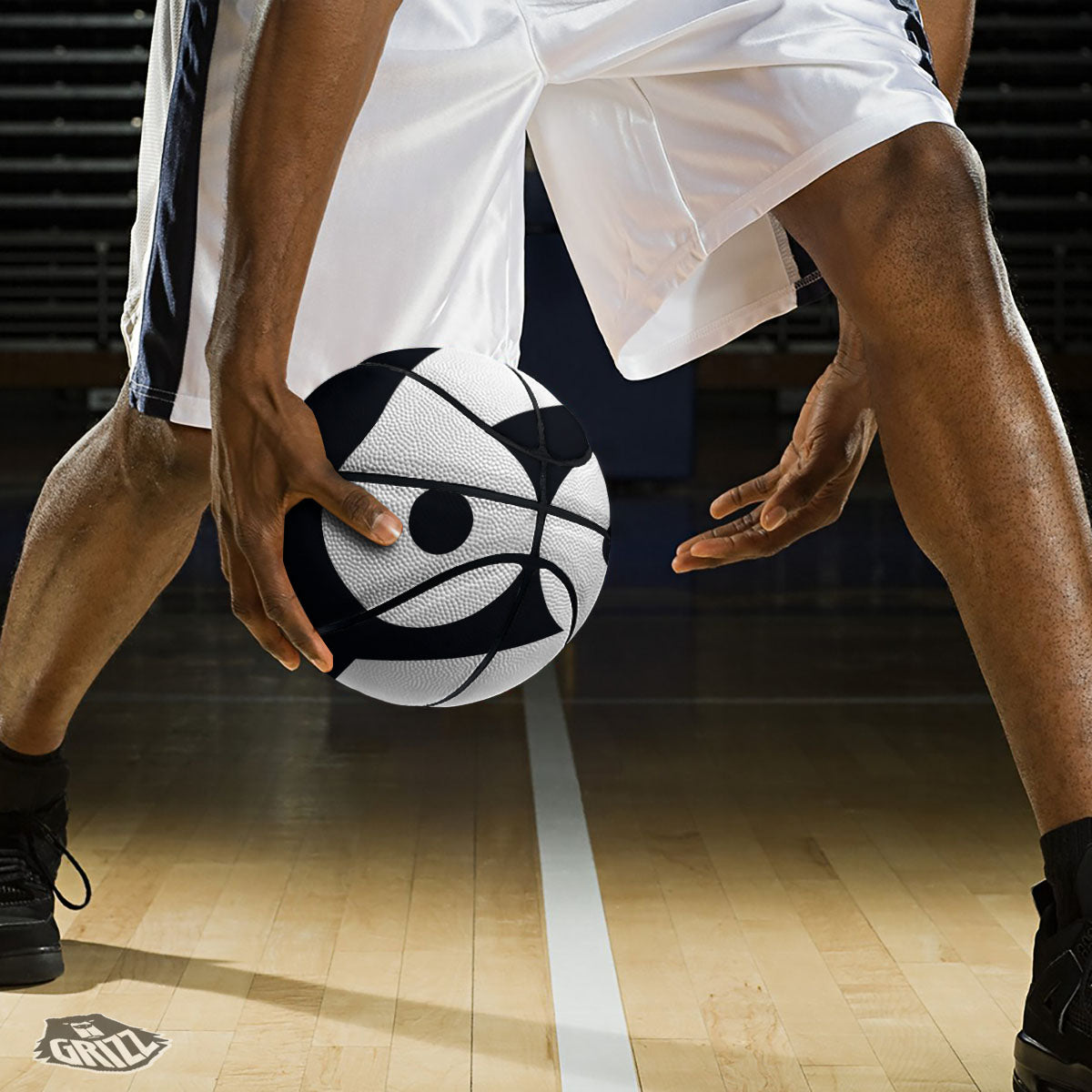 Cancer Sign White And Black Print Basketball