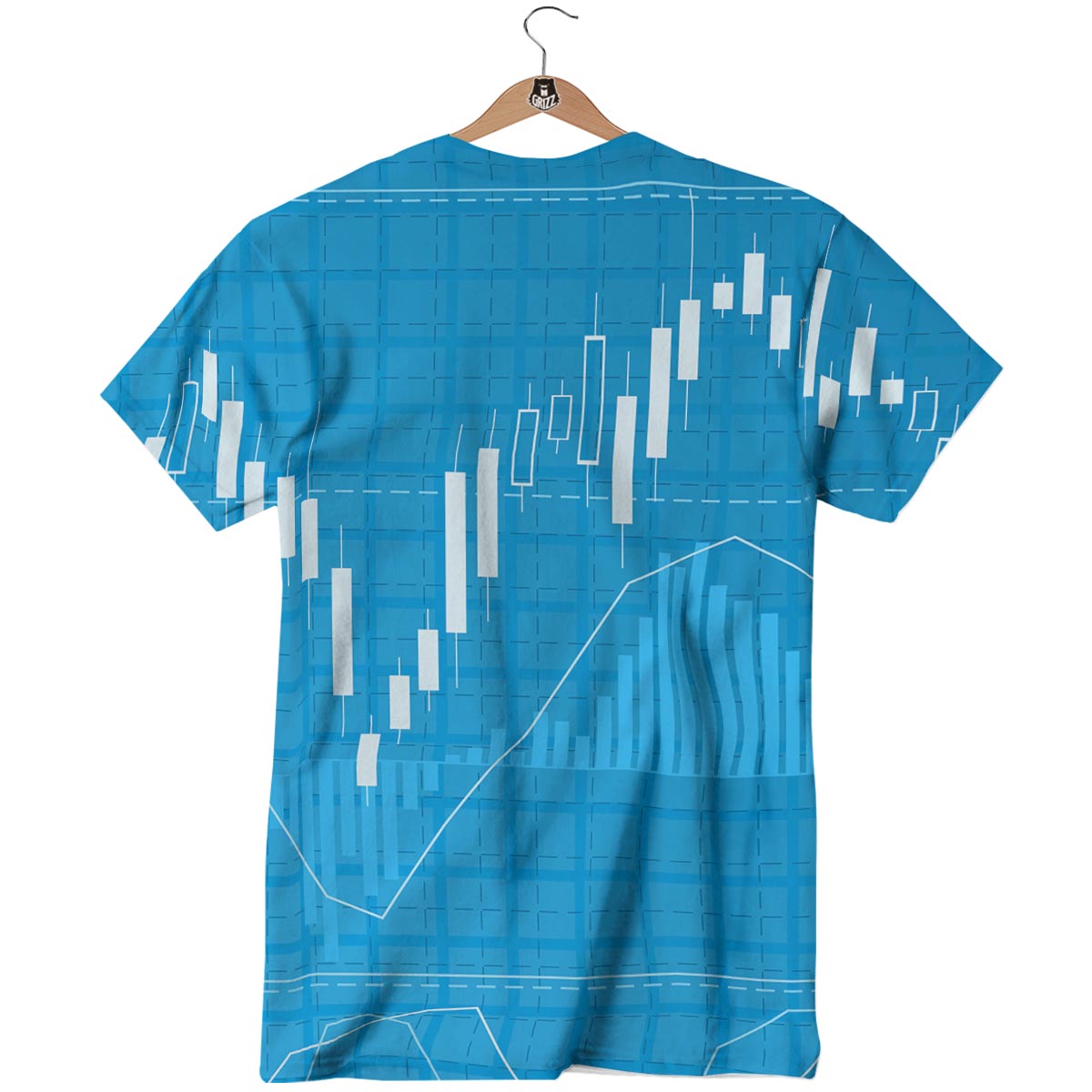 Candlestick Stock Market Print T-Shirt-grizzshop