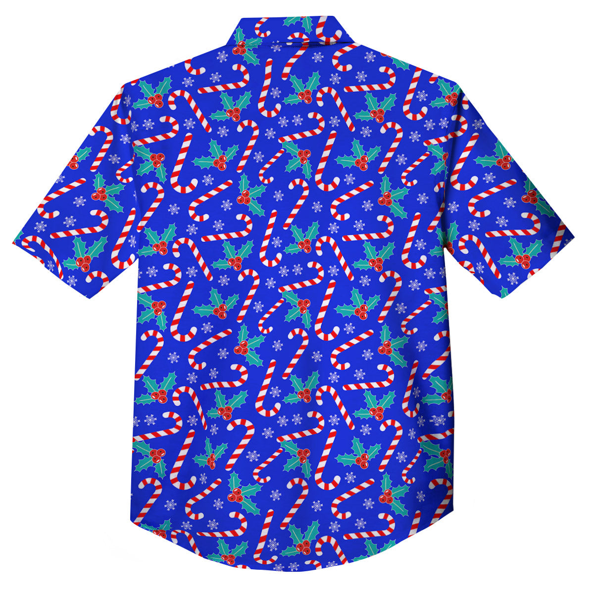 Candy And Christmas Berry Print Pattern Button Up Shirt-grizzshop