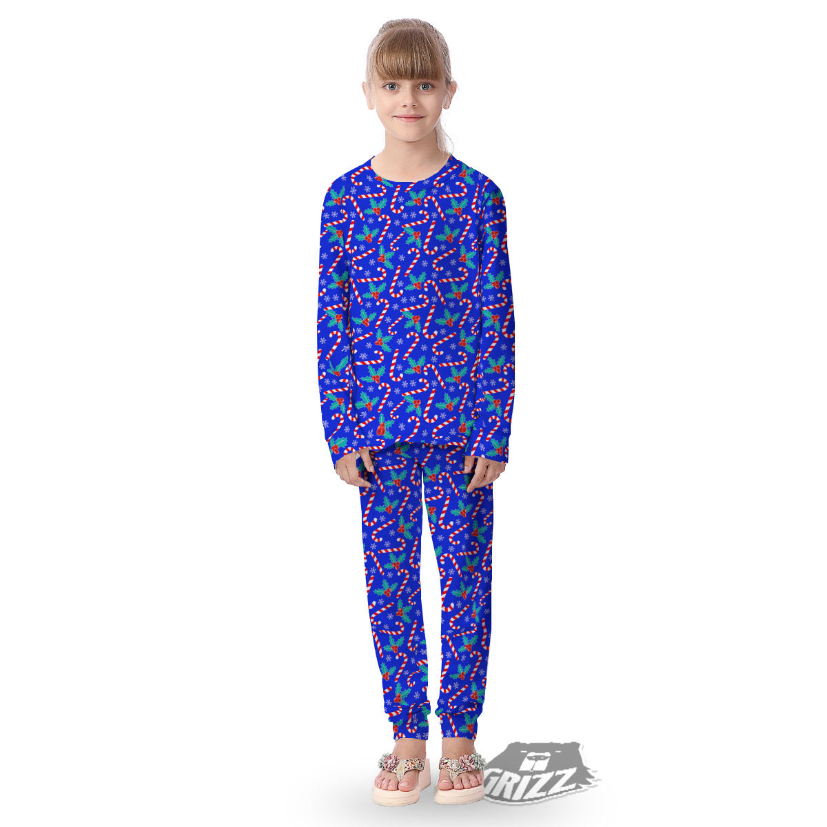 Candy And Christmas Berry Print Pattern Kid's Pajamas-grizzshop