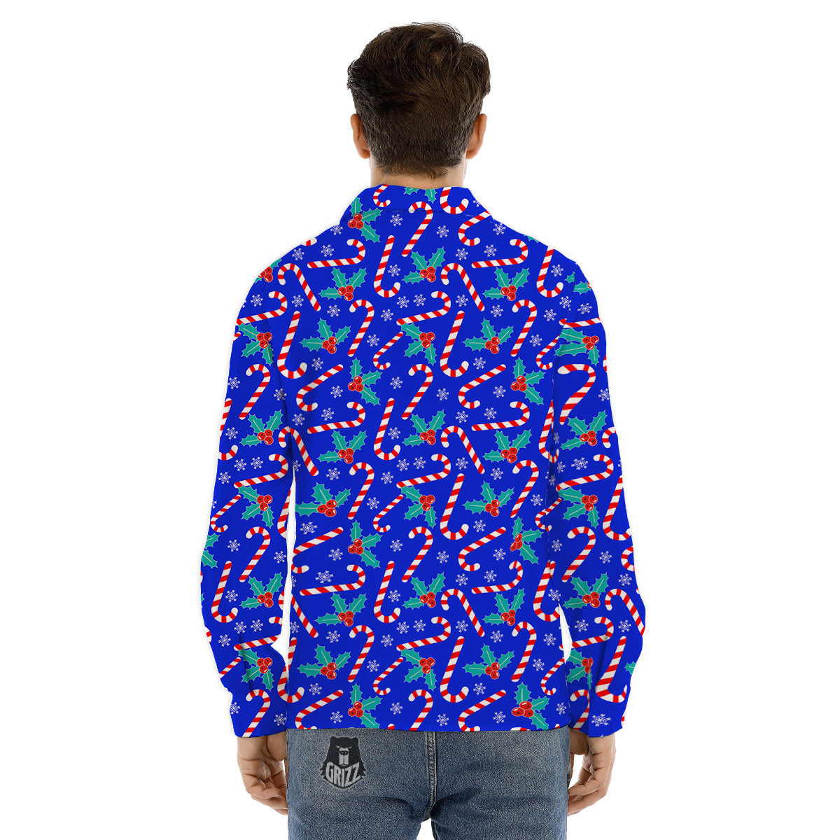 Candy And Christmas Berry Print Pattern Men's Dress Shirts-grizzshop