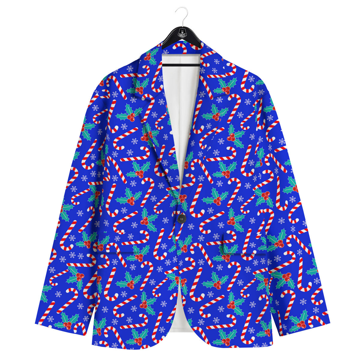 Candy And Christmas Berry Print Pattern Men's Sport Coat-grizzshop