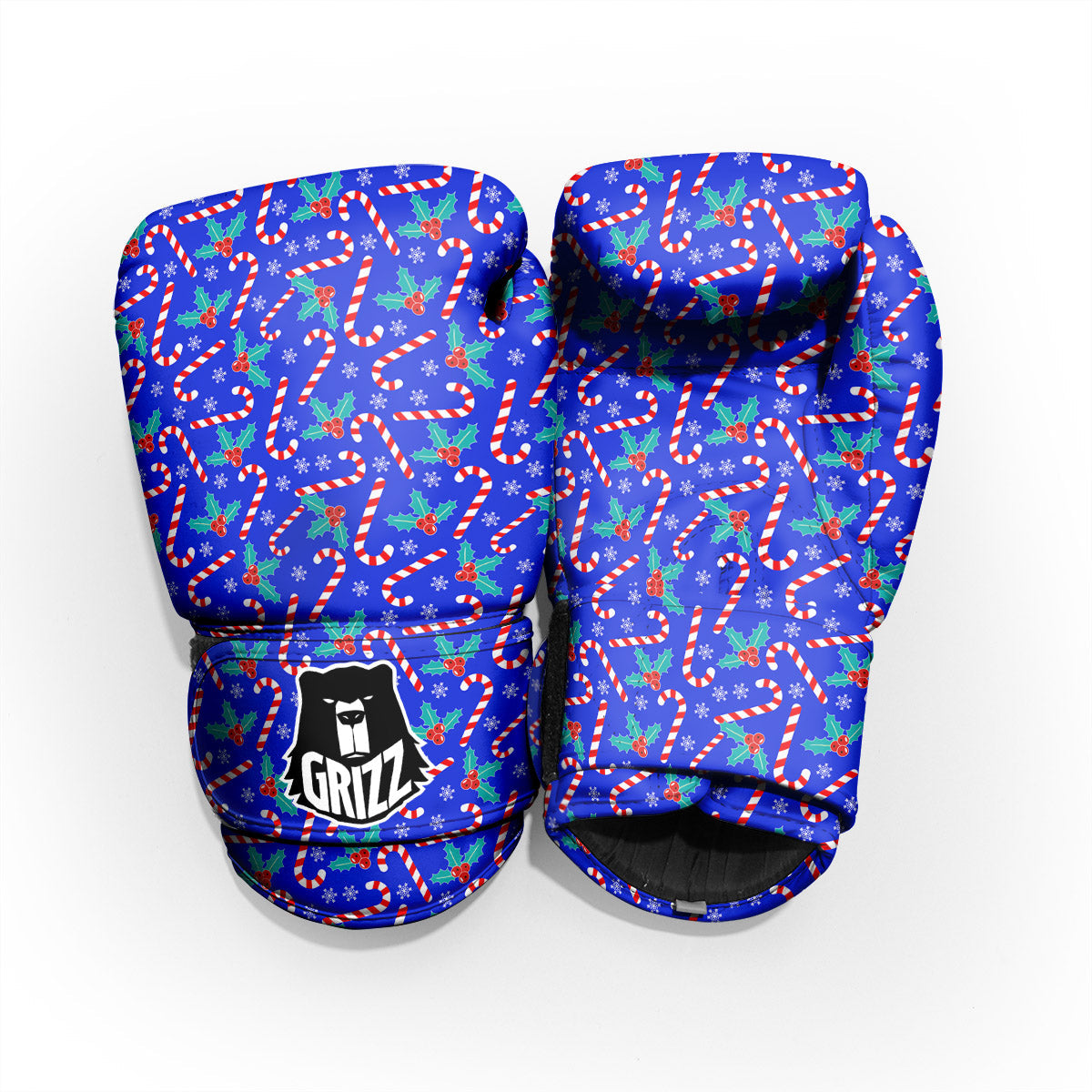 Candy And Christmas Berry Print Pattern Pro Boxing Glove