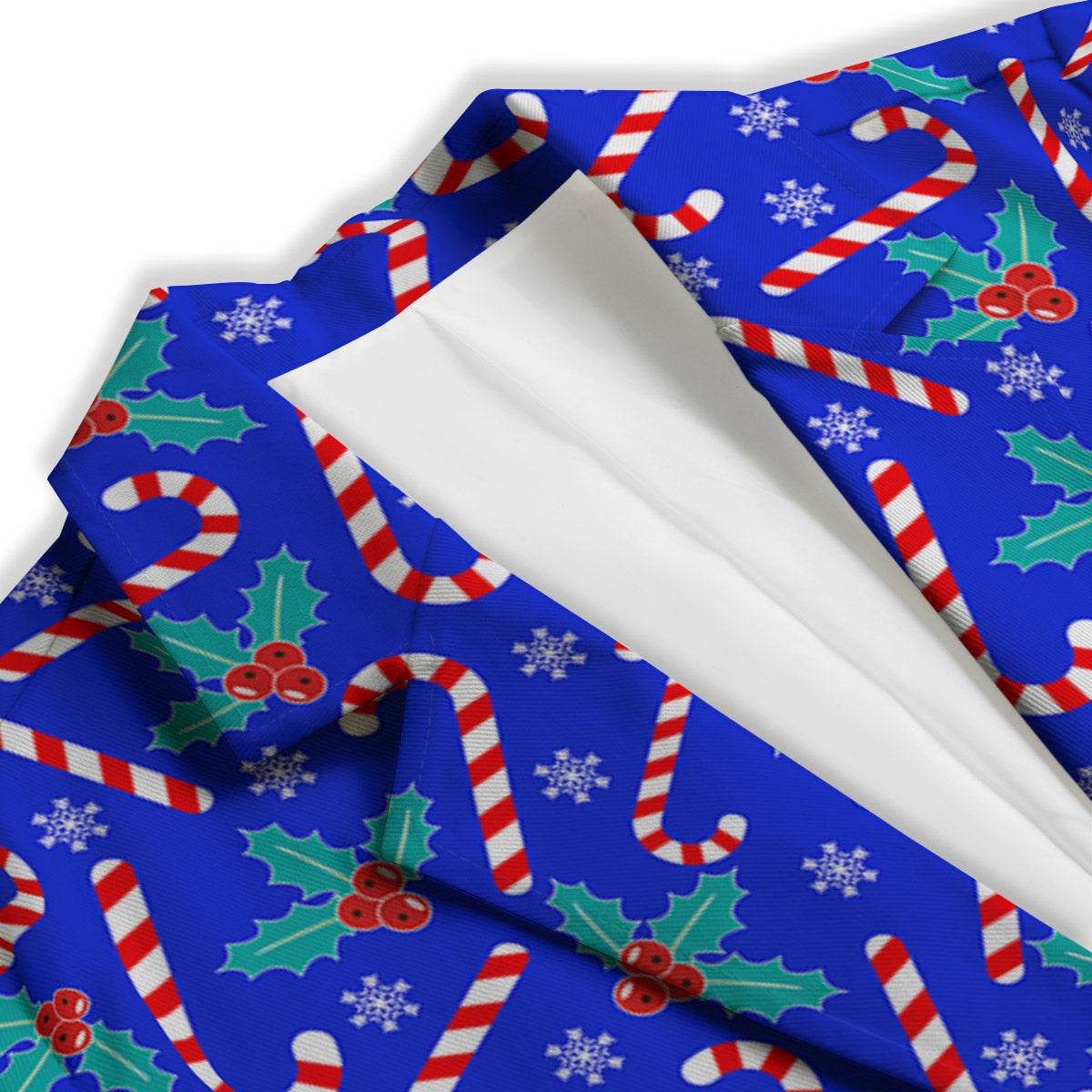 Candy And Christmas Berry Print Pattern Women's Blazer-grizzshop