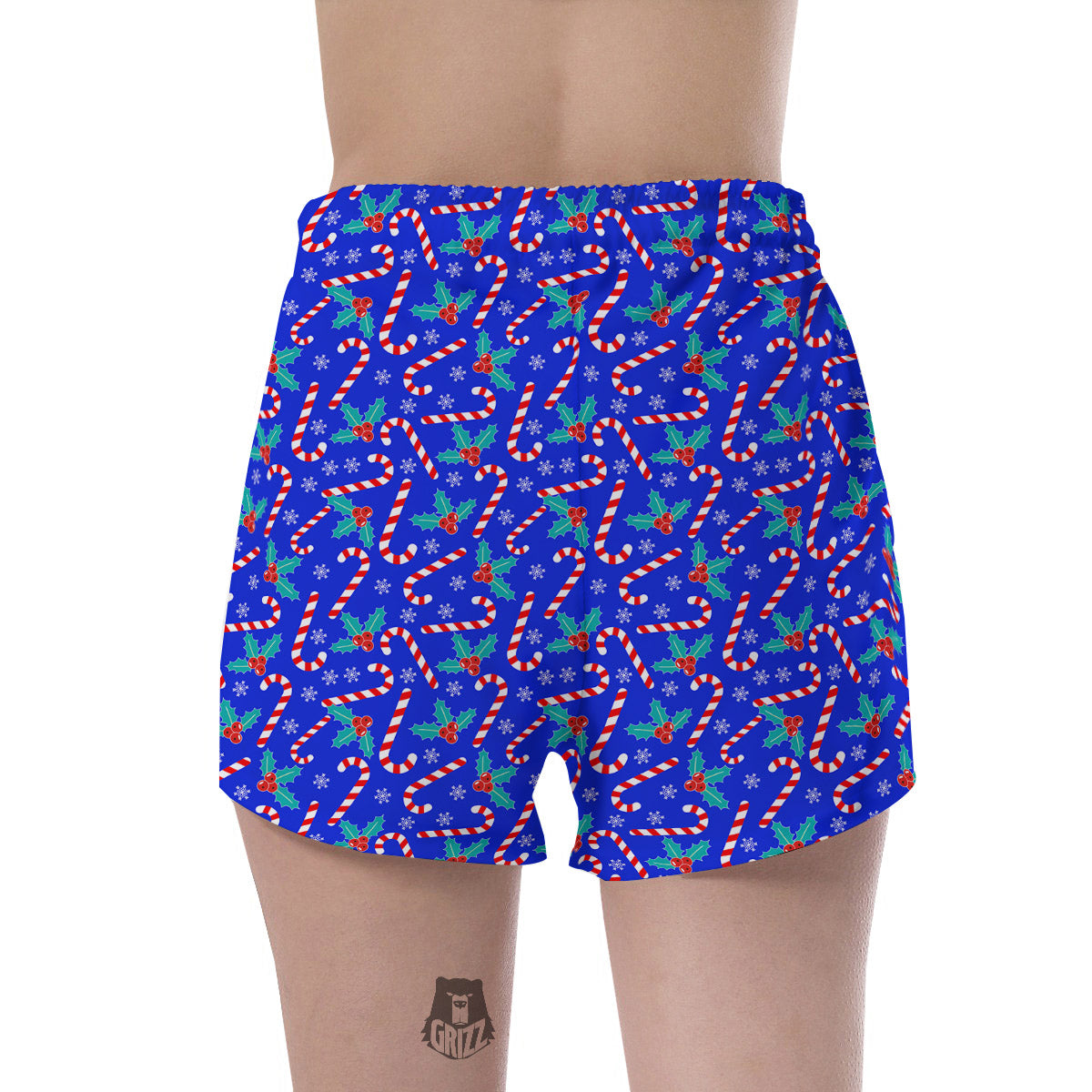 Candy And Christmas Berry Print Pattern Women's Shorts-grizzshop