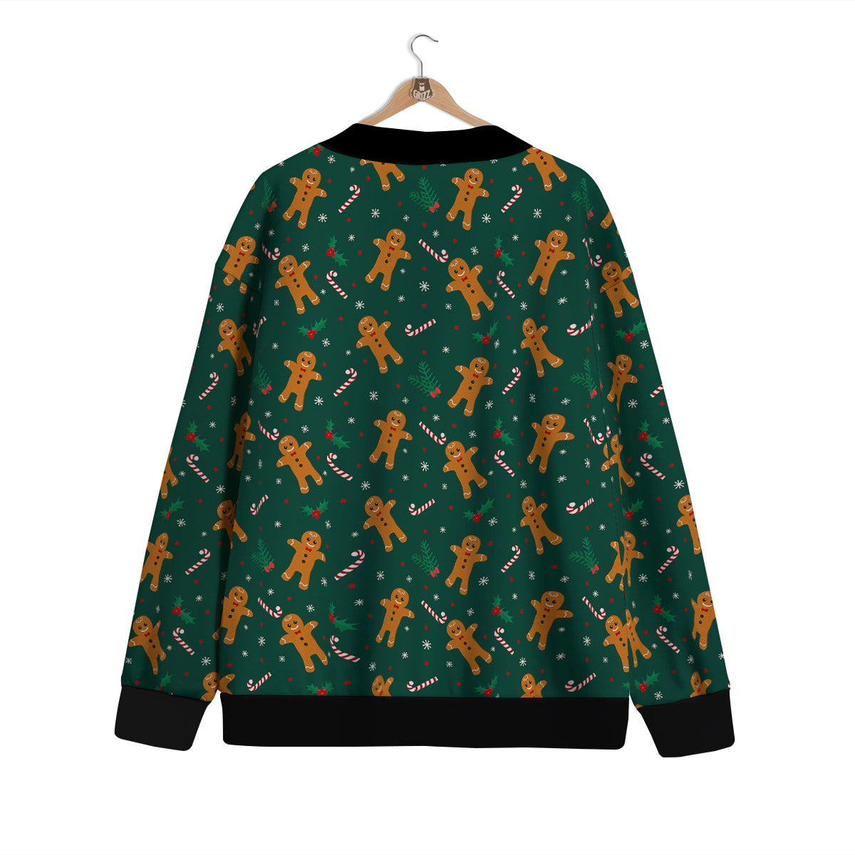 Candy And Christmas Cookie Print Pattern Cardigan-grizzshop