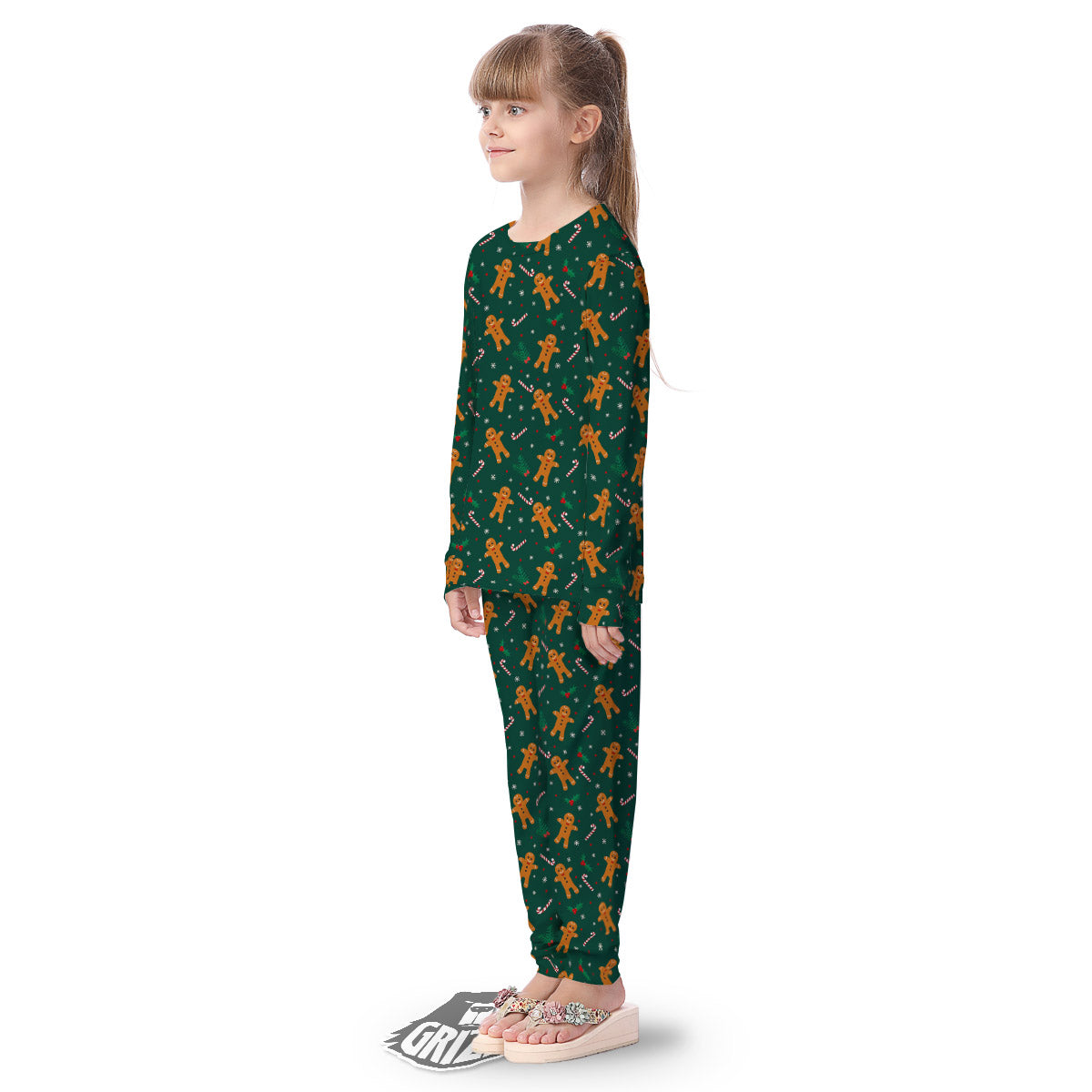 Candy And Christmas Cookie Print Pattern Kid's Pajamas-grizzshop
