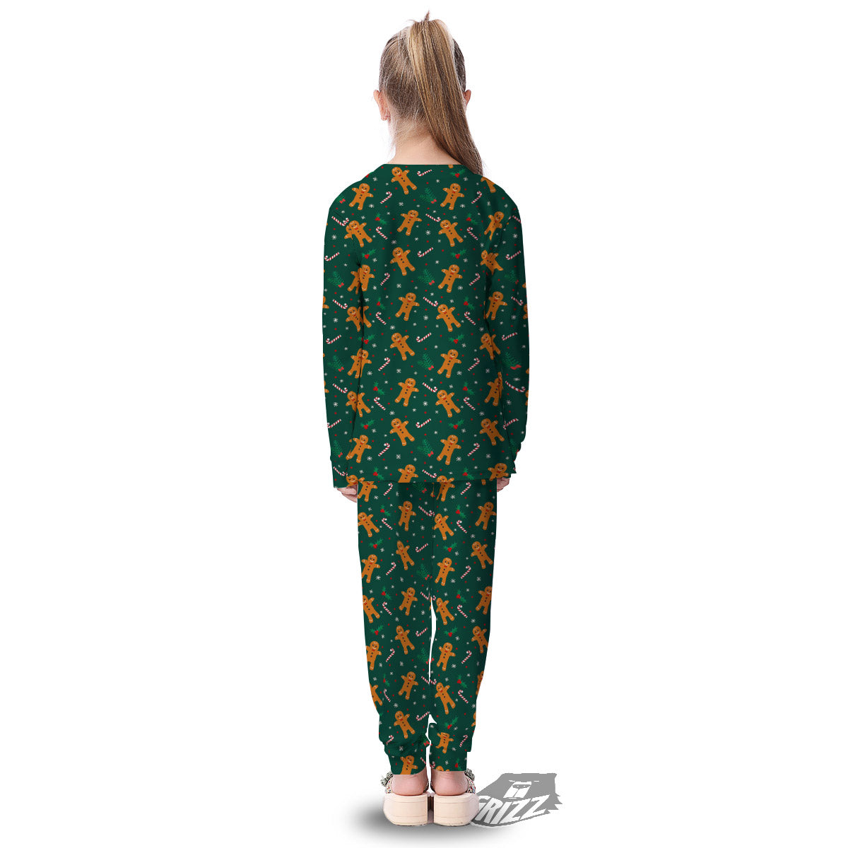 Candy And Christmas Cookie Print Pattern Kid's Pajamas-grizzshop