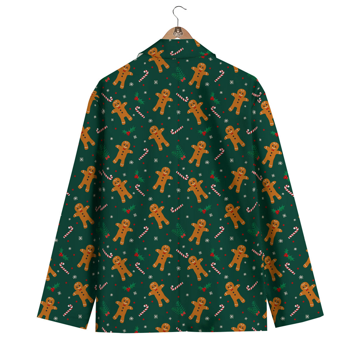 Candy And Christmas Cookie Print Pattern Men's Blazer-grizzshop