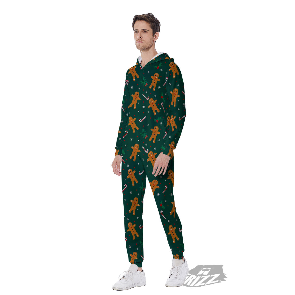 Candy And Christmas Cookie Print Pattern Men's Jumpsuit-grizzshop