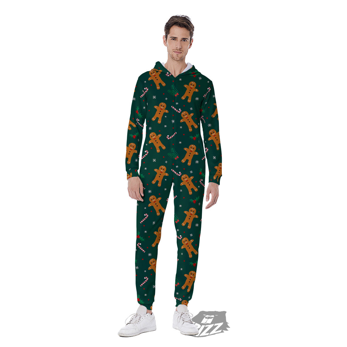 Candy And Christmas Cookie Print Pattern Men's Jumpsuit-grizzshop