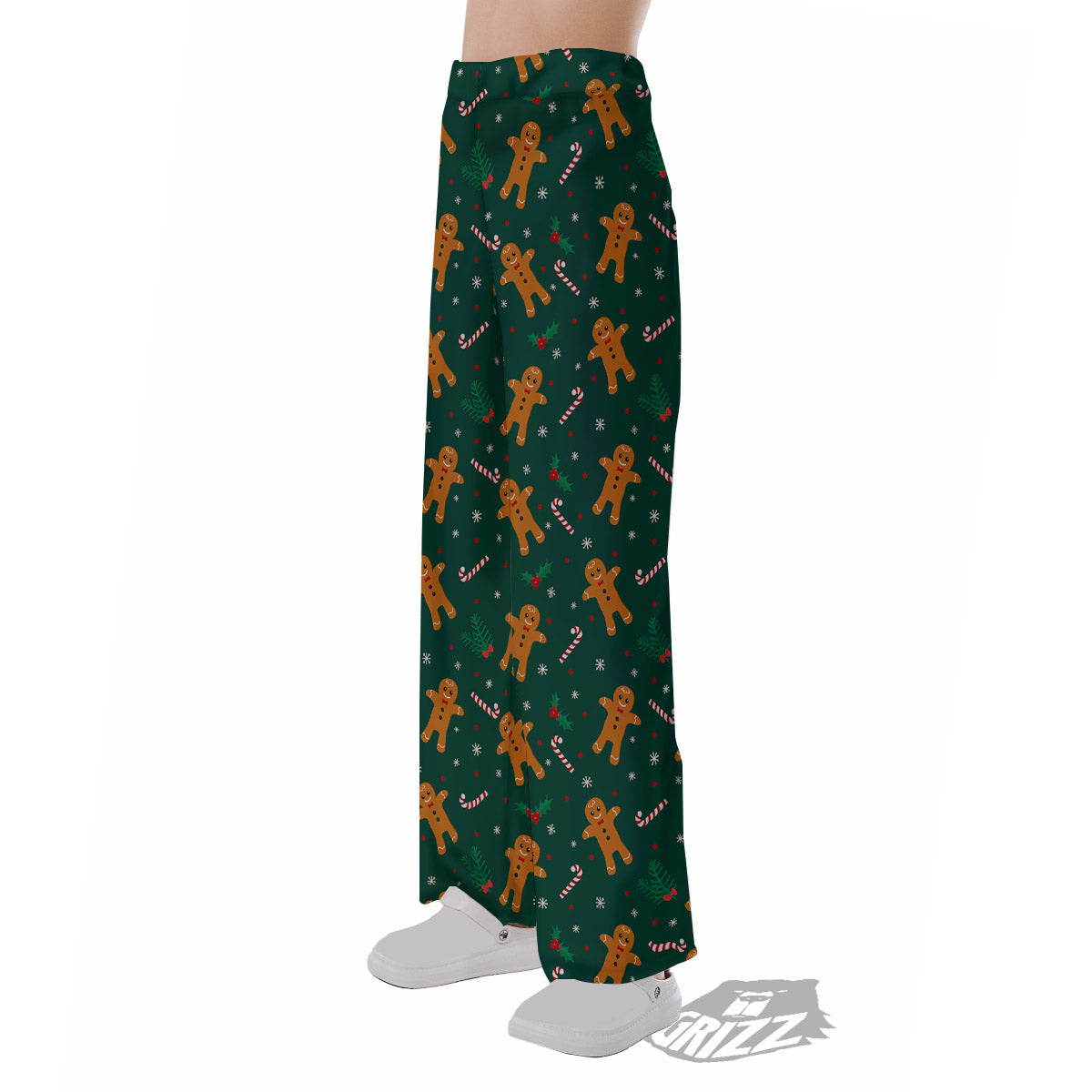Candy And Christmas Cookie Print Pattern Pajama Pants-grizzshop