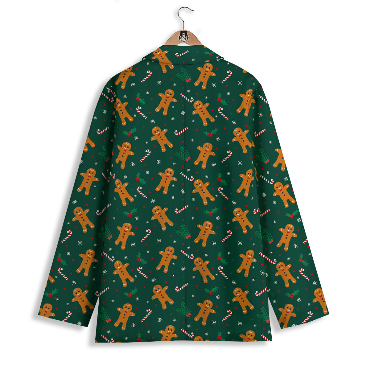 Candy And Christmas Cookie Print Pattern Women's Blazer-grizzshop