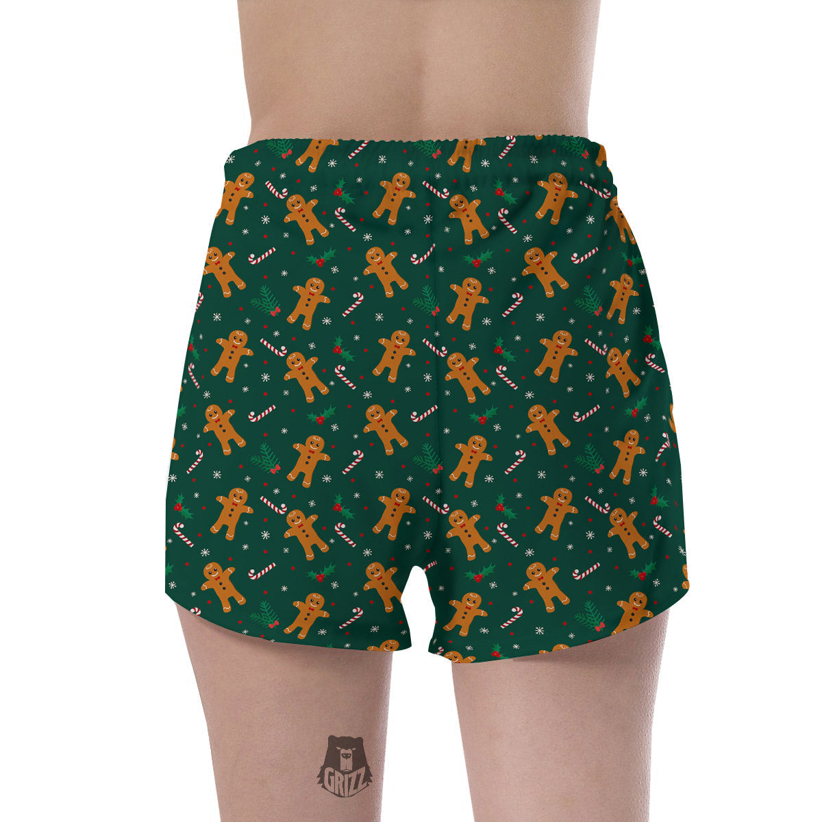 Candy And Christmas Cookie Print Pattern Women's Shorts-grizzshop