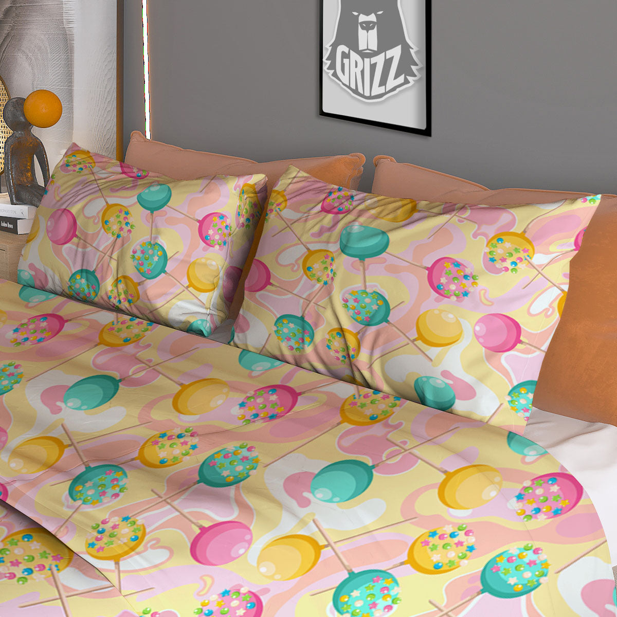 Chinese Zodiac Fire Yin Yang Print Duvet Cover Bedding Set